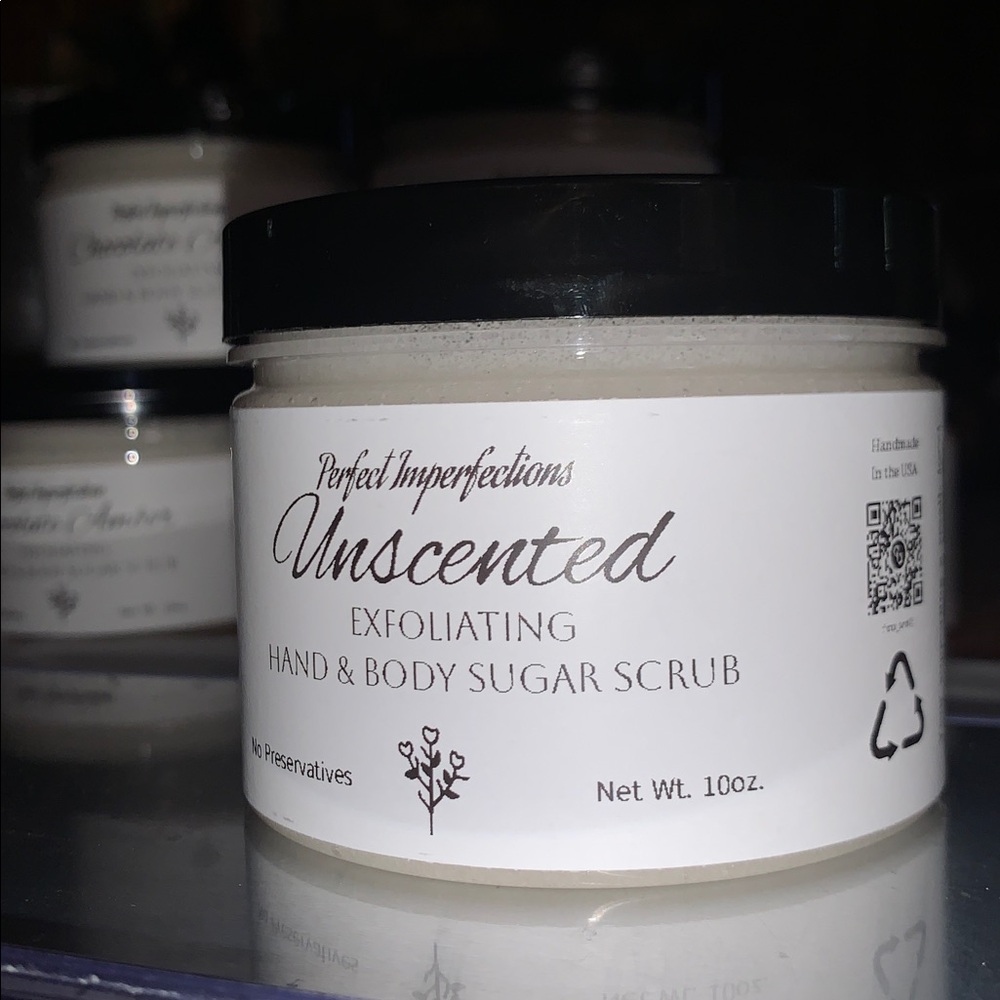 Hand Crafted Unscented Exfoliating Sugar Scrub